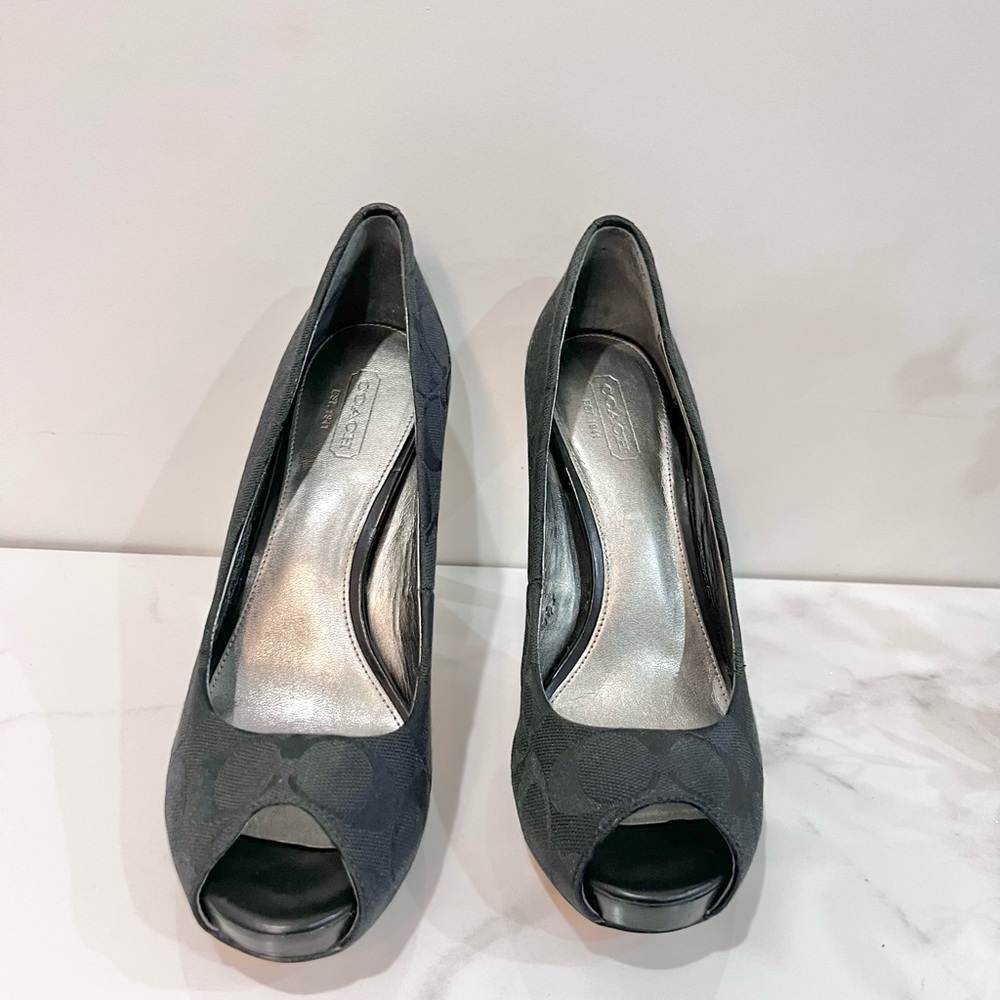 Coach Aldis Peep Toe High-heel Stilletosl - Picture 4 of 11